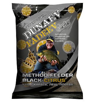 Прикормка "DUNAEV-FADEEV" 1кг Feeder Method Black Citrus