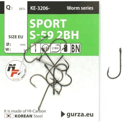 SPORT S-59 2BH # 10 BC 10 шт.(широкое ухо)