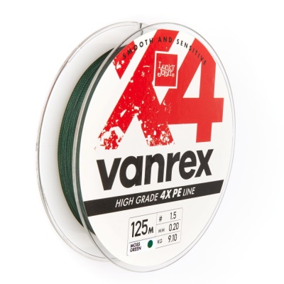 Шнур плет. Lucky John Vanrex х4 BRAID Moss Green 125/020