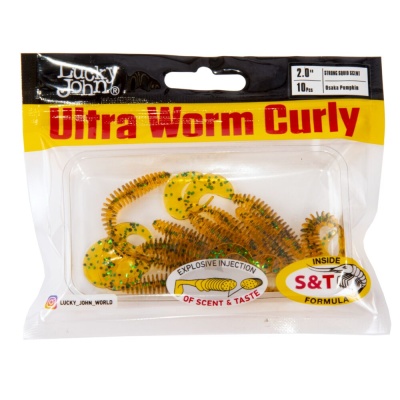 Слаги съедобные искусственные LJ Pro Series ULTRAWORM CURLY 2,0in (05.00)/PA19 9шт.