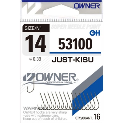 Крючок OWNER Just Kisu brown №16 16шт