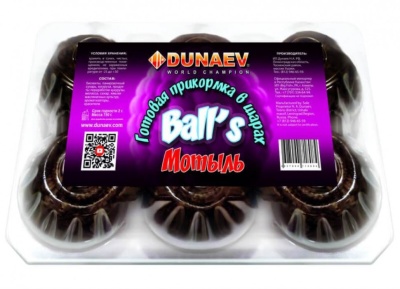 Прикормка "DUNAEV BALLS" 0.75кг Мотыль