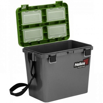 Ящик зимний Helios Ice Fishing BOX серый/салатовый, односекционный 19л