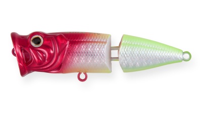 Воблер Поппер составной Strike Pro Pike Pop Joint 75, 11 гр, X10-SBO Clown Silver