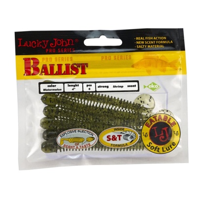 Твистеры съедобные искусственные LJ Pro Series BALLIST 10.20/PA01 6шт.
