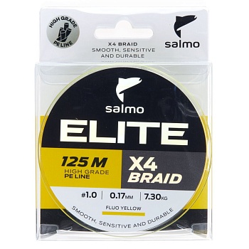 Шнур плет. Salmo Elite х4 BRAID Fluo Yellow 125/017