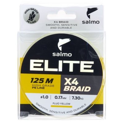 Шнур плет. Salmo Elite х4 BRAID Fluo Yellow 125/017