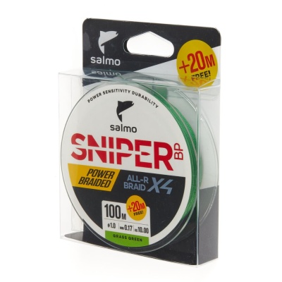Шнур плет. Salmo Sniper BP ALL R BRAID х4 Grass Green 120/017