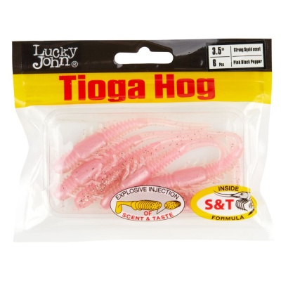 Виброхвосты съедоб. искусст. LJ Pro Series TIOGA HOG 3.5in (08.90)/T64 6шт.