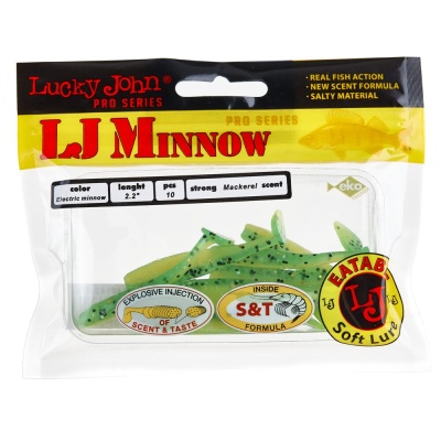 Виброхвосты съедобные искусственные LJ Pro Series MINNOW 05.60/T18 10шт.